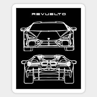 Lamborghini Revuelto Blueprint Magnet